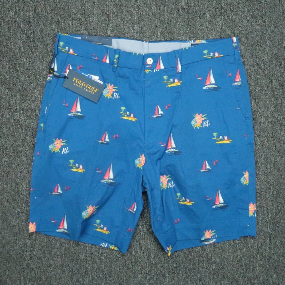 Polo Ralph Lauren Shorts Mens 34 Blue Sailing PGA Championship Golf Classic Fit